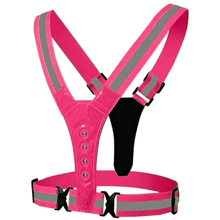 

Aueoeo Visibility Neon Vest Reflective Belt Safety Vest Fit for Running Cycling Sports Clearance