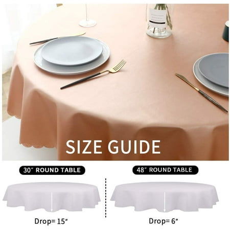 Hsdao Cn Heavy Duty Vinyl Tablecloth, Round Copper Tablecloth