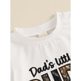 thumbnail image 6 of BemeyourBBs Toddler Baby Boys Hunting Clothes Daddy's Little Dude Outfit Short Sleeve Letters Print T-shirt with Leaves Print Shorts Toddler Boys Summer Outfit, 6 of 8