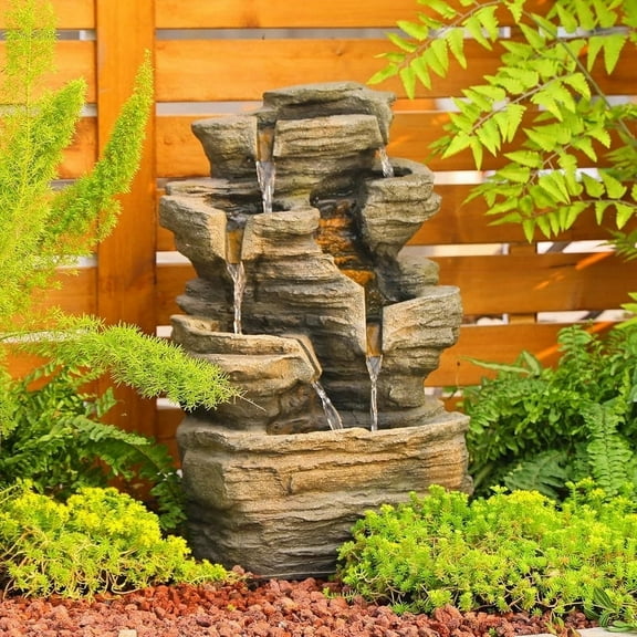 Garden Springs Zen Zone Polyresin Water Fountain