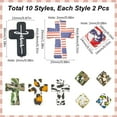thumbnail image 2 of 20Pcs 10 Styles Silicone Focal Beads Silicone Teething Beads Mixed Shape Mixed Color 14~25x14~35x8~14mm 2pcs/style, 2 of 5