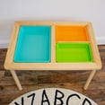 thumbnail image 2 of Humble Crew Interactive Toddler Sensory Play Table with 3 Multicolor Storage Bins and Cover, Solid Wood Construction, for Slime, Sand, Kinetic Sand, 2 of 7