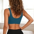 thumbnail image 3 of Women's Sports Bra Bikini Top - Push Up U Neck Tank Crop Bathing Suit Top, Solid Color Athletic Swim Top for Beach Pool Summer Outdoor Wear (S-XXL), 3 of 4