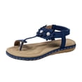 thumbnail image 2 of AXXD Sandals for Women 7 Summer New Large Size Three Flower Toe Toe Beach Flip-flops Rhinestone Sandals, 2 of 6