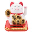 thumbnail image 2 of Gato de la suerte solar Jadeshay color dorado, 2 of 8