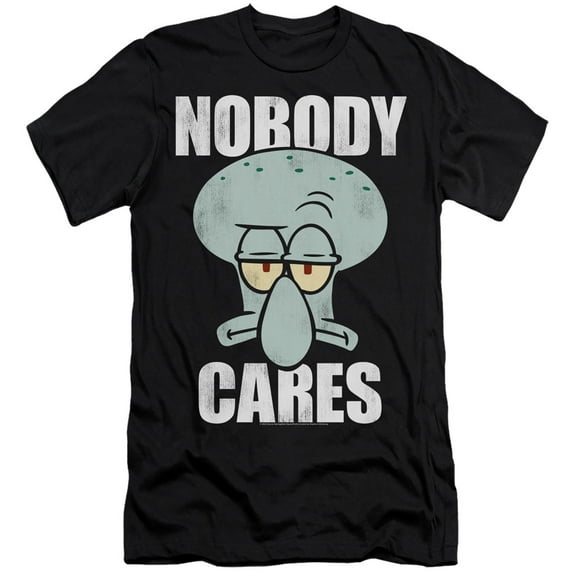 Spongebob Nobody Cares Meme Unisex Adult Canvas Brand T Shirt