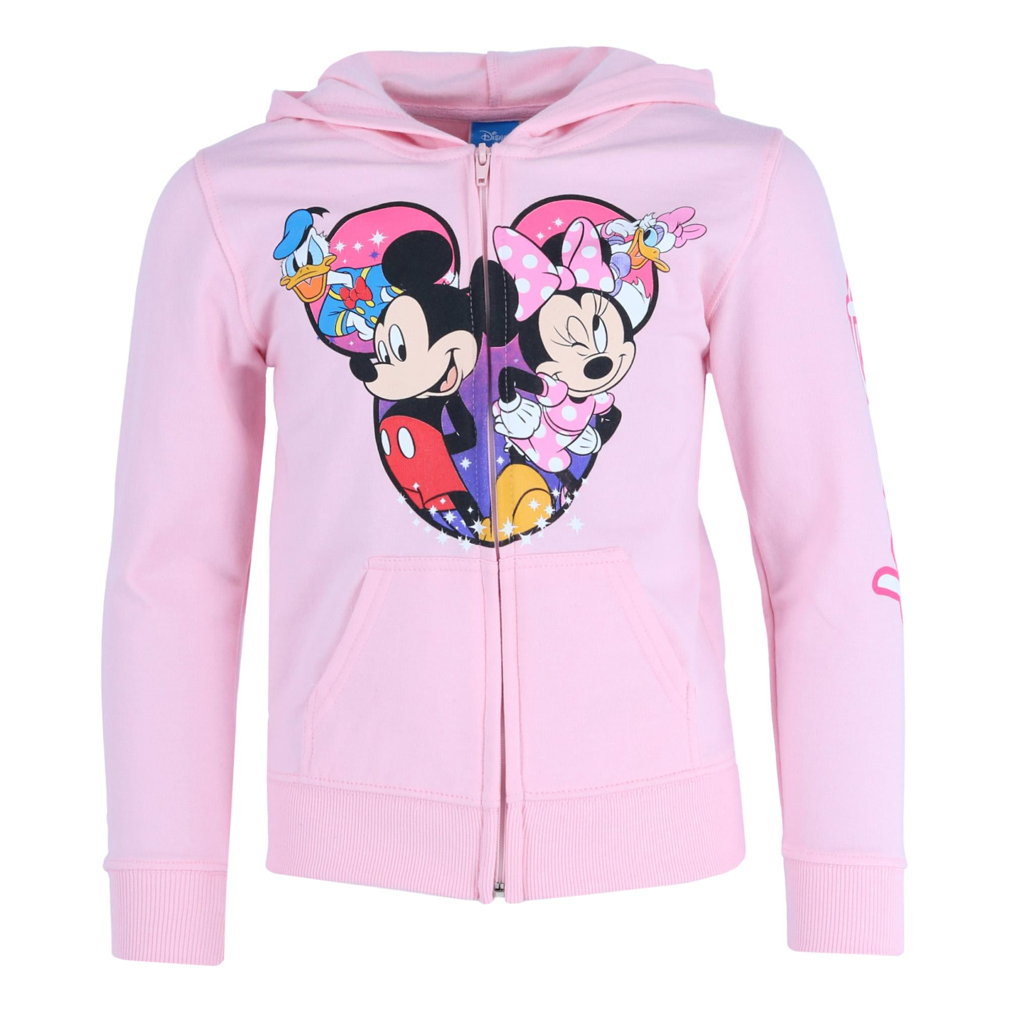 Jerry Leigh Girl s Minnie Mouse and Friends Fleece Zip Hoodie Walmart