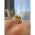 thumbnail image 4 of 3.00Ct Elongated Cushion Cut Lab-Grown Diamond Trilogy Engagement Ring, Cathedral, 18K Rose Gold, 4 of 7