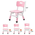 thumbnail image 7 of UNICOO® Kids Chair, Children Classroom Chair Suitable for Family Classroom/Preschool/Daycare/Playroom, Adjustable Height Toddler Chair (Pink, Set of 4), 7 of 7