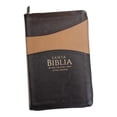 thumbnail image 3 of Biblia Reina Valera 1960 tamaño manual letra grande 12 puntos- Imitación Piel café/café con cierre. Colección bitono, 3 of 9
