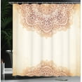 thumbnail image 3 of Ambesonne Mandala Shower Curtain, Oriental Vintage Art, 69"Wx70"L, Beige and Burnt Orange, 3 of 4
