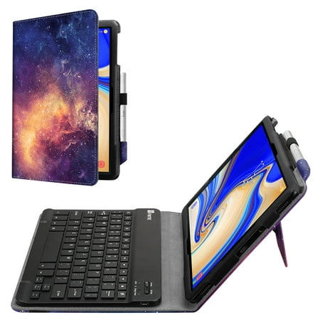 Bluetooth Keyboard Case for Samsung Galaxy Tab S4 10.5 2018 Model SM-T830/T835/T837 Leather Stand Cover