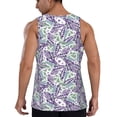 thumbnail image 3 of Haiem Lavender Flowers Men Workout Tank Top Gym Bodybuilding Sleeveless Muscle T Shirts Athletic Tank Breathable Workout Shirt-Small, 3 of 9