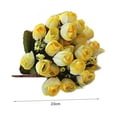 thumbnail image 5 of Artificial Flowers Bouquet Mini Rose Wedding Home Office Decor, Eye-catching Realistic Looking Faux Silk Flower Vivid Fake Flower Desktop Ornament for Home, 5 of 8