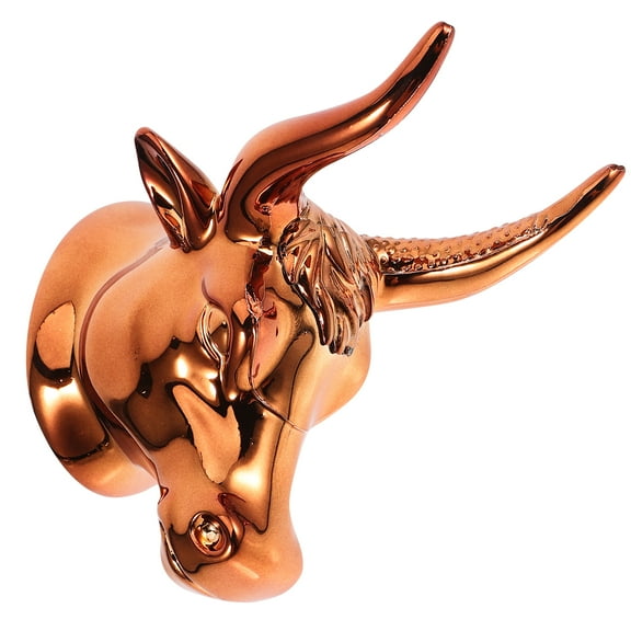 Masteelf Oxhead Shaped Guitar Hanger Wall Mount for Storage Golden Color Fits Most Guitars Ukuleles 1Set