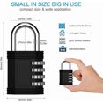 thumbnail image 3 of Locker Locks with Code, 4 Digit Waterproof Combination Lock for Gym, School Locker, Fence, Toolbox, Gate (2 Pack, Black), 3 of 4