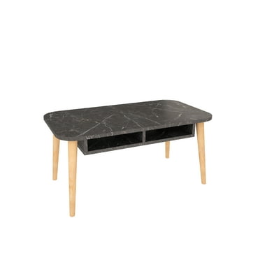 Aura Coffee Table for Living Room, Living Room Table, Coffee Table Black Marble