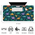 thumbnail image 5 of Long Mouse Pads for Desk,Dinosaur and Palm Tree Pattern Desk Mats on Top Of Desks, Desk Mouse Pad Extra Large with 3mm Non-Slip Base and Stitched Edge for Gaming,Office,Work,Home 47.3"x23.6", 5 of 6