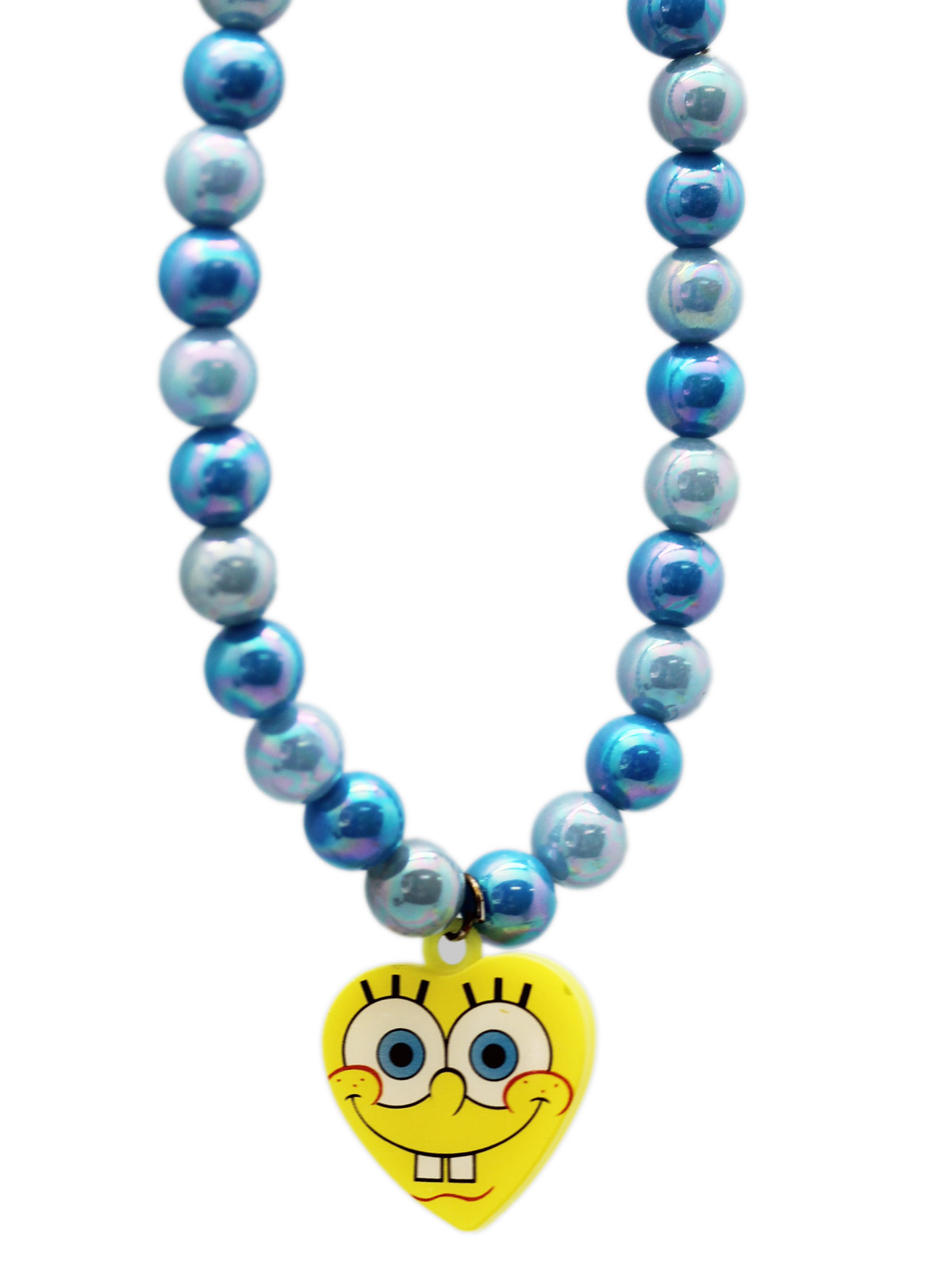 Spongebob Squarepants Two Tone Blue Bead Charm Necklace