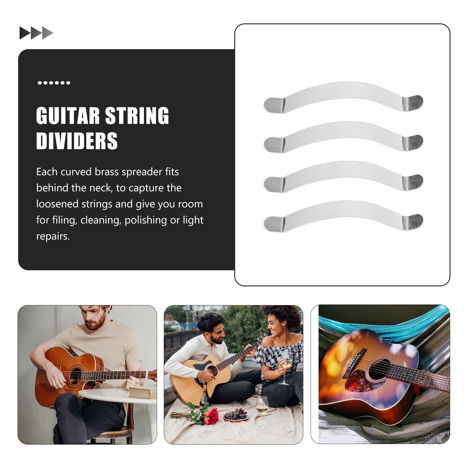 Raindrops 20 pcs  String Spreaders Guitar Luthier Tool Guitar Repair Supplies for Home