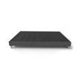 thumbnail image 2 of JERFIT Twin Size Bed Frame with Upholstered Headboard, Quick Setup No Tools Platform Base with 6" Modern Legs, Dark Grey, 2 of 3
