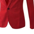 thumbnail image 5 of JUUYY Men's Notched Lapel Button Solid Color Slim Fit Suit Jacket 1 Button Daily Blazer Business Sport Coat Tops Casual Lightweight Sport Coats Blazer Red L, 5 of 5