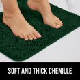 thumbnail image 3 of Juego de alfombras de baño GORILLA GRIP Soft Chenille de 2 piezas Hunter, 3 of 9