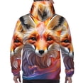 thumbnail image 7 of Fotbe Men's Hoodie with Color Splash Fox Portrait Pattern - Kangaroo Pocket Pullover Hooded Sweatshirt, Perfect for Daily Wear, Travel, and Home-Large, 7 of 7
