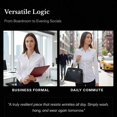 thumbnail image 5 of Women Long‑Sleeve Non‑Sheer Button‑Down Work Blouse, Breathable Business‑Casual Office Daily Tops, 5 of 9