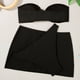 thumbnail image 3 of WILLBEST Traje de Baño Mujer Dos Piezas "conjunto de Bikini de Color Liso para Mujer con Accesorios de Notas Musicales Doradas, Traje de Baño de Tres Piezas", 3 of 8