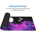 thumbnail image 4 of Japanese Balck Blue Purple Wave Gaming Mouse Pad 31.5 X 11.8 Inch XL Cool Style Art Design Print Big Mousepad Extended Large Laptop Keyboard Non-Slip Rubber Base with Stitched Edges for Home Office, 4 of 6