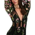 thumbnail image 5 of xiaxaixu Robe Longue d'Été pour Femmes Manches Longues Col en V Dos Nu Floral Bikini Sortie de Plage, 5 of 5