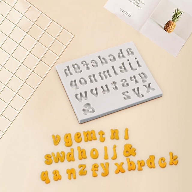 EGNMCR DIY Baking Alphanumeric Mould Chocolate Mould English Sugar Cake Decoration Mould Alphanumeric mold