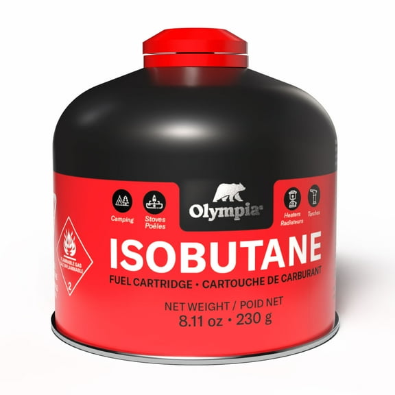 Olympia Brand Isobutane / Propane Mix Fuel Cartridge – 8oz (230g) - for Stoves & Portable Appliances