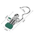 thumbnail image 4 of YAOMOBB Metal Hanger Clip with Rubber Coating Stainless Steel Space saving Rubber coated Metal Clip Hook 5Pcs Multifunctional Clothes Drying Clip with Hook, 4 of 6