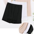 thumbnail image 4 of Jumpingount Pantalones cortos de seguridad de doble capa sin costuras para mujer, pantalones cortos finos adelgazantes, ropa interior de seda Prendas para la parte inferior del cuerpo Negro, 4 of 6