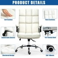 thumbnail image 6 of BUPPLEE Executive Office Chair Velvet Ergonomic Style, Swivel Flip-Up Arms, 6 of 9