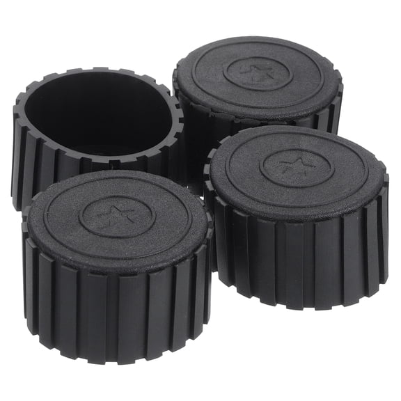 Uxcell 4Pcs Chair Leg Tips Caps, 1-7/8" Non-Slip Feet End Caps Cover, Flat Chair Leg Floor Protectors, Black