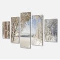 thumbnail image 2 of Lac dans les Bois d'Hiver - Impression sur Toile Paysage, 2 of 3