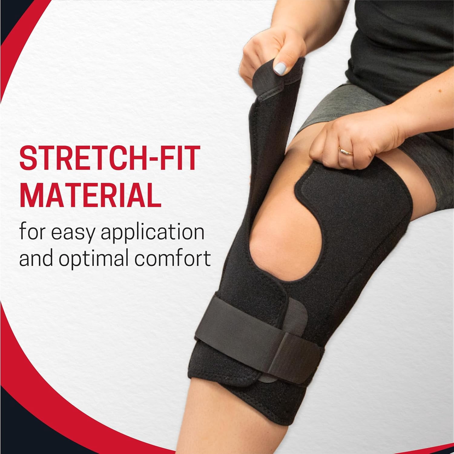 Ezy Wrap Dual Axis Hinged Knee Brace – Comfortable Compression Knee Support with Removable Hinges for Stability & Post-Surgery Recovery