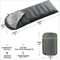 thumbnail image 2 of 3-4 Season Sleeping Bag for Adults & Kids, Lightweight Warm Cold Weather Camping Bag with Waterproof Compression Sack – Portable for Hiking, Backpacking, Traveling & Outdoor Adventures, 2 of 6