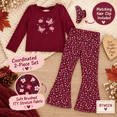 thumbnail image 7 of BTWEEN Girls 2-Piece Bow Back Top and Flare Leggings Set, Rhododendron, Size 10, 7 of 7