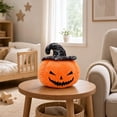 thumbnail image 6 of UNLLLL Halloween Pumpkin Shaped Throw Pillow, Funny Pumpkin Plush Toy Pillow, Cotton Pumpkin Doll, for Sofa Bed Chair Home Decoration (Black), 6 of 7