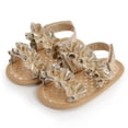thumbnail image 2 of Baby Girl Sandals Sizes 0-6 Months Summer First Walk Summer Comfortable Breathable Daily Trendy Durable Gold Slippers, 2 of 7