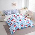 thumbnail image 3 of Feelyou Bowknot Cherry Bedding Comforter Set 7pcs, Dreamy Fairy Princess King Bedding Sets, 3 of 8