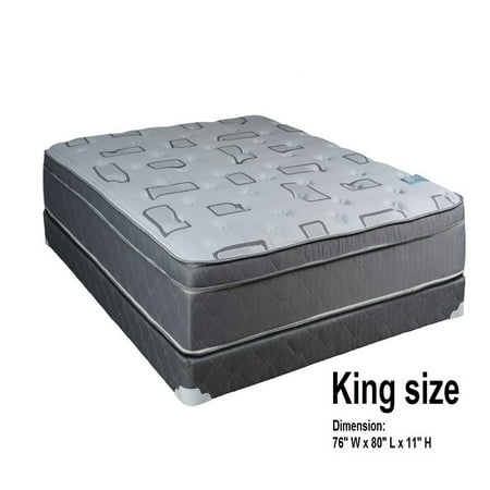 Dream Sleep Natural Trophy King Medium Plush Eurotop Mattress & Box Spring - Sleep System with Enhanced Foam Encased Support, Orthopedic, Longlasting by Dream Solutions USA