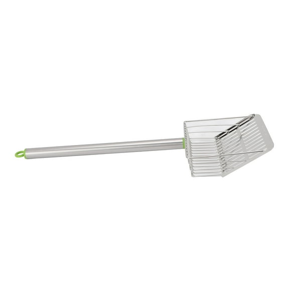 POLLO POCO SCOOPER LARGO DE ACERO INOXIDABLE LITTER TAMIENTO PALA CAT PET LIMPIEZA HERRAMIENTA