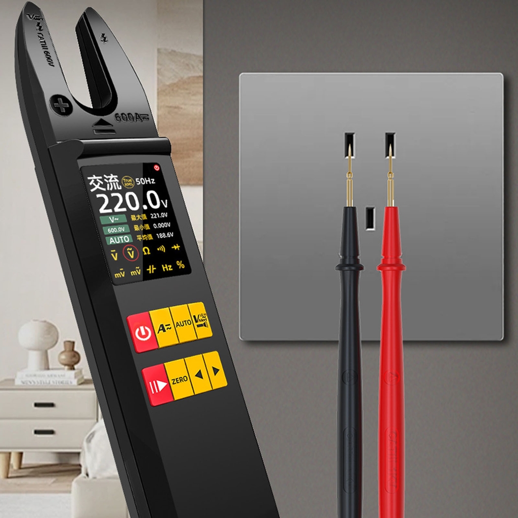Professional Intelligent Electric Clamp Multimeter Capacitance Resistance Testers with Large Screen & Data Hold Function