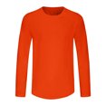 thumbnail image 2 of M-5X Mens Plus Size T-Shirts Big & Tall Long Sleeve Sun Protection UV Shirts Pullover Slim-Fit Solid Lightweight Athletic Workout Tees Tops, 2 of 7