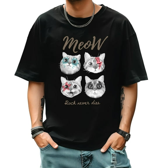 Graphic Tees for Men Summer New Print Casual Tee Fashion Trend Sports Shirt Select